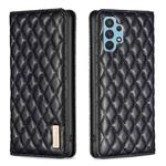 For Samsung Galaxy A32 4G Diamond Lattice Magnetic Leather Flip Phone Case(Black)