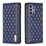 For Samsung Galaxy A32 5G Diamond Lattice Magnetic Leather Flip Phone Case(Blue)