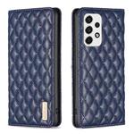For Samsung Galaxy A53 Diamond Lattice Magnetic Leather Flip Phone Case(Blue)