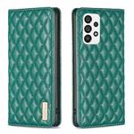 For Samsung Galaxy A73 5G Diamond Lattice Magnetic Leather Flip Phone Case(Green)