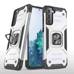 For Samsung Galaxy S23+ 5G Magnetic Armor TPU + PC Holder Phone Case(Silver)