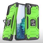 For Samsung Galaxy S23 5G Magnetic Armor TPU + PC Holder Phone Case(Green)