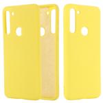 For Motorola Moto G8 Shockproof Solid Color Liquid Silicone Full Coverage Protective Case(Yellow)