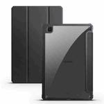 For Samsung Galaxy Tab S6 Lite Acrylic 3-folding Smart Leather Tablet Case(Black)
