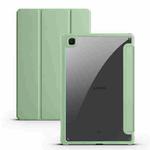For Samsung Galaxy Tab S6 Lite Acrylic 3-folding Smart Leather Tablet Case(Green)