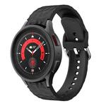 For Samsung Galaxy Watch 5 / Watch 5 Pro Rhombus Texture Silicone Watch Band(Black)