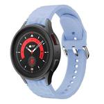 For Samsung Galaxy Watch 5 / Watch 5 Pro Rhombus Texture Silicone Watch Band(Light Purple)