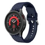 For Samsung Galaxy Watch 5 / Watch 5 Pro Rhombus Texture Silicone Watch Band(Midnight Blue)