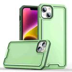 For iPhone 14 Armour Two-color TPU + PC Phone Case(Green+Grey)