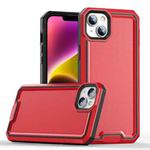 For iPhone 14 Plus Armour Two-color TPU + PC Phone Case(Red+Black)