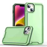 For iPhone 14 Plus Armour Two-color TPU + PC Phone Case(Green+Grey)