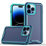 For iPhone 14 Pro Armour Two-color TPU + PC Phone Case(Blue+Sky Blue)