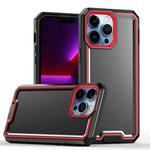 For iPhone 13 Pro Max Armour Two-color TPU + PC Phone Case(Black+Red)