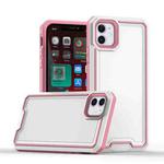 For iPhone 12 Armour Two-color TPU + PC Phone Case(White+Pink)