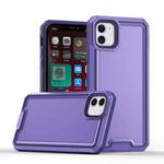 For iPhone 12 Armour Two-color TPU + PC Phone Case(Purple)