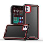 For iPhone 11 Armour Two-color TPU + PC Phone Case(Black+Red)