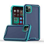 For iPhone 11 Pro Armour Two-color TPU + PC Phone Case(Blue+Sky Blue)