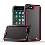 For iPhone 8 Plus / 7 Plus Armour Two-color TPU + PC Phone Case(Black+Red)