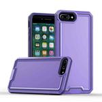 For iPhone 8 Plus / 7 Plus Armour Two-color TPU + PC Phone Case(Purple)