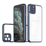 For iPhone 14 Pro Max Cool Armor Transparent Phone Case(Navy Blue)