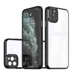 For iPhone 14 Pro Max Cool Armor Transparent Phone Case(Graphite Black)