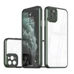 For iPhone 13 Pro Max Cool Armor Transparent Phone Case(Dark Green)
