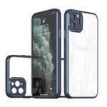 For iPhone 13 Pro Cool Armor Transparent Phone Case(Navy Blue)