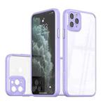 For iPhone 11 Pro Max Cool Armor Transparent Phone Case(Purple)