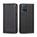 For vivo Y52t Grid Texture Magnetic Flip Leather Phone Case(Black)