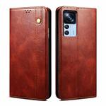 For Xiaomi 12T/12T Pro/Redmi K50 Ultra Oil Wax Crazy Horse Texture Leather Phone Case(Brown)