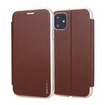For iPhone 11 CMai2 Linglong Series PC+PU Horizontal Flip Leather Case with Holder & Card Slot(Brown)