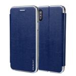 For iPhone  XS / X CMai2 Linglong Series PC+PU Horizontal Flip Leather Case with Holder & Card Slot(Royal Blue)