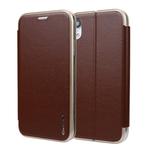 For iPhone XR CMai2 Linglong Series PC+PU Horizontal Flip Leather Case with Holder & Card Slot(Brown)