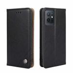 For vivo Y52t Non-Magnetic Retro Texture Flip Leather Phone Case(Black)