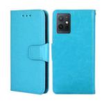 For OPPO K10 5G Global Crystal Texture Flip Leather Phone Case(Light Blue)