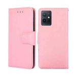 For OPPO K10 5G Global Crystal Texture Flip Leather Phone Case(Pink)