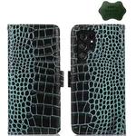 For Samsung Galaxy S23 Ultra 5G Crocodile Top Layer Cowhide Leather Phone Case(Green)