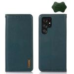 For Samsung Galaxy S23 Ultra 5G KHAZNEH Nappa Top Layer Cowhide Leather Phone Case(Green)