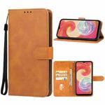 For Samsung Galaxy A04e Leather Phone Case(Brown)
