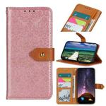 For Samsung Galaxy S23 Ultra 5G European Floral Embossed Copper Buckle PU Phone Case(Pink)