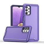 For Samsung Galaxy A32 4G Armour Two-color TPU + PC Phone Case(Purple)