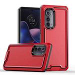 For Motorola Edge 2022 Armour Two-color TPU + PC Phone Case(Red+Black)