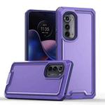 For Motorola Edge 2022 Armour Two-color TPU + PC Phone Case(Purple)