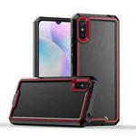 For Xiaomi Redmi 9A Armour Two-color TPU + PC Phone Case(Black+Red)