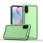 For Xiaomi Redmi 9A Armour Two-color TPU + PC Phone Case(Green+Grey)