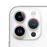 For iPhone 14 Pro Glitter Ring Tempered Glass Camera Lens Film(Colorful)