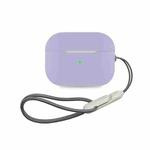 For AirPods Pro 2 Earphone Silicone Protective Case(Light Purple)