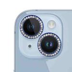 For iPhone 14 9H Point Drill Camera Lens Film Protector Circle(Blue)