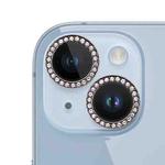 For iPhone 14 9H Point Drill Camera Lens Film Protector Circle(Black)