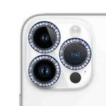 For iPhone 14 Pro 9H Point Drill Camera Lens Film Protector Circle(Blue)